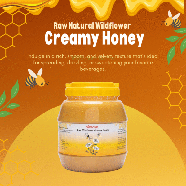 Organic Raw Natural Wildflower Creamy Honey 3kg