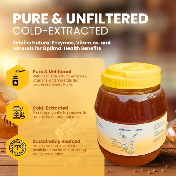 Natural Pure Honey 3kg – Raw, Unfiltered Honey | Cold Extracted on a Small Farm - Image 3